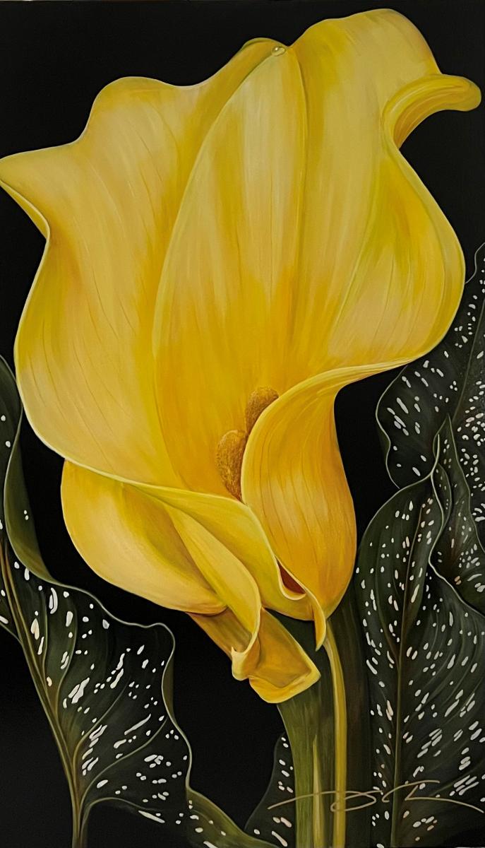 36 x 60 Yellow Calla Lily
