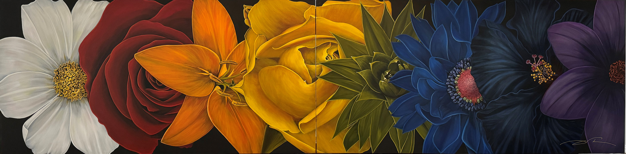 Botanical Art by American Artist Scott Carle | Large brilliant and dimensional flower paintings
